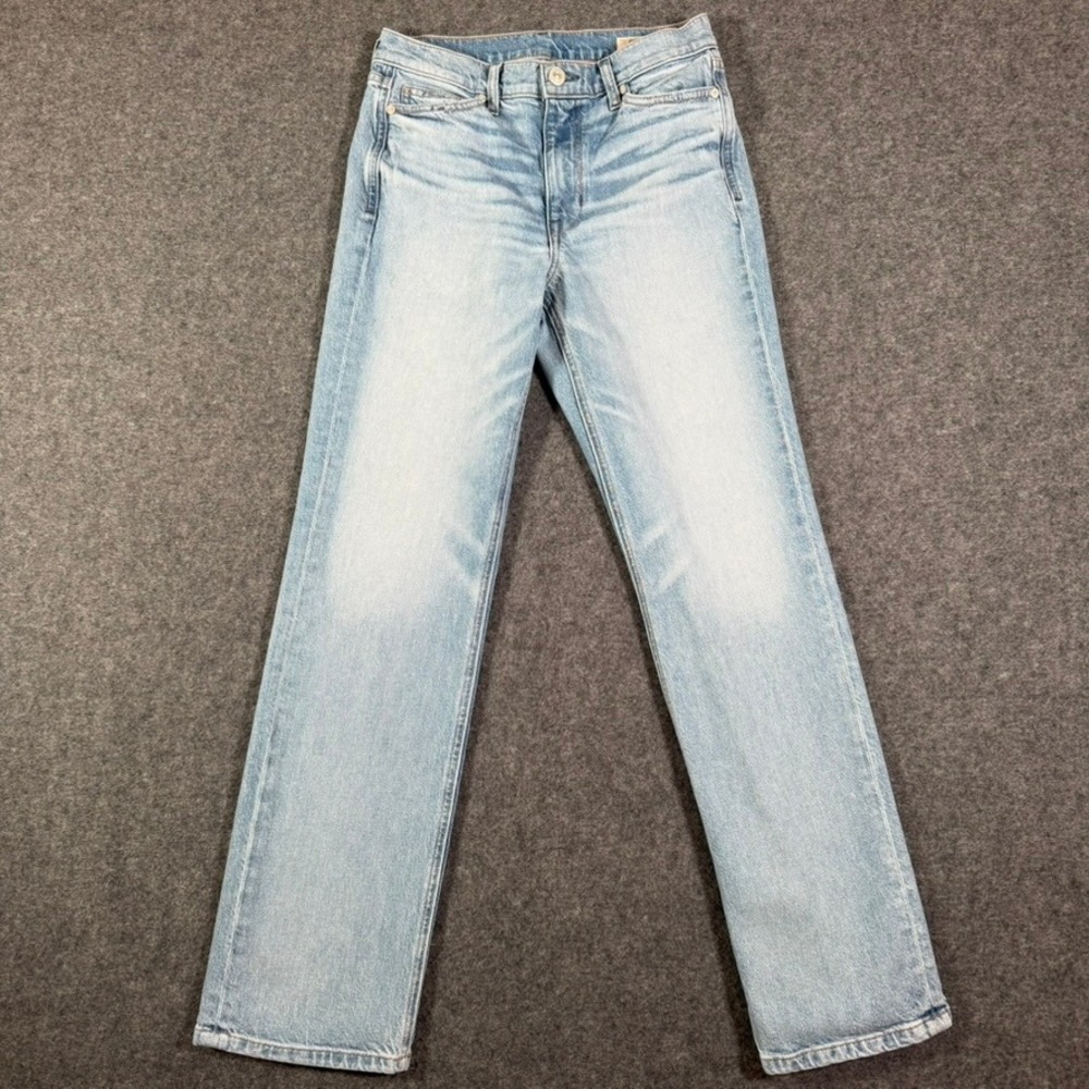 AYR The Roadie Straight Leg Jeans Light Wash Blue Size 25L Made in LA Denim
